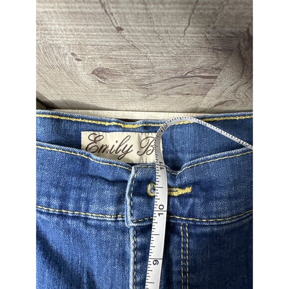 Emily B Womens Blue Denim Capri Jeans Size 10 Straight Leg Stretch - Picture 7 of 7